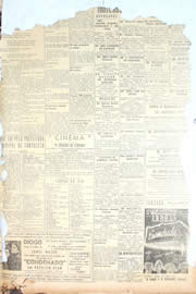 Página do jornal Unitário de novembro de 1950