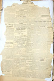 Página do jornal Unitário de novembro de 1950