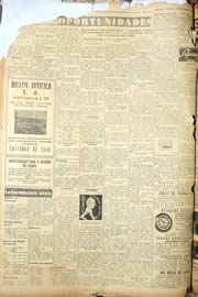 Página do jornal Unitário de novembro de 1950