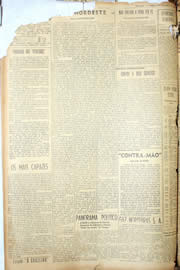 Página do jornal Unitário de novembro de 1950
