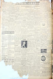 Página do jornal Unitário de novembro de 1950