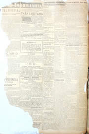 Página do jornal Unitário de novembro de 1950