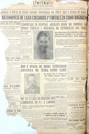 Página do jornal Unitário de dezembro de 1950
