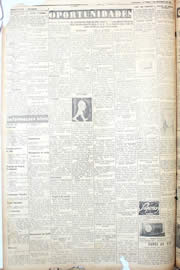 Página do jornal Unitário de dezembro de 1950