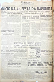 Página do jornal Unitário de dezembro de 1950
