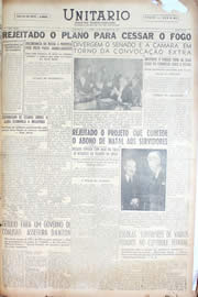 Página do jornal Unitário de dezembro de 1950