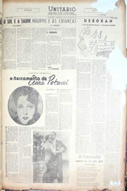 Página do jornal Unitário de dezembro de 1950