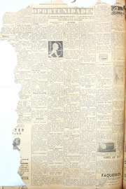 Página do jornal Unitário de dezembro de 1950