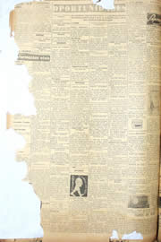 Página do jornal Unitário de dezembro de 1950