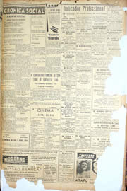 Página do jornal Unitário de dezembro de 1950