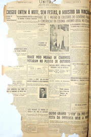 Página do jornal Unitário de dezembro de 1950