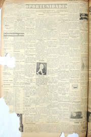 Página do jornal Unitário de dezembro de 1950