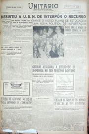 Página do jornal Unitário de dezembro de 1950