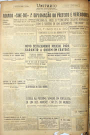 Página do jornal Unitário de dezembro de 1950