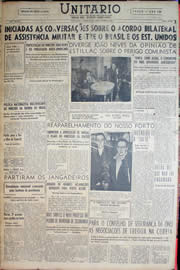 Página do jornal Unitário de janeiro de 1952