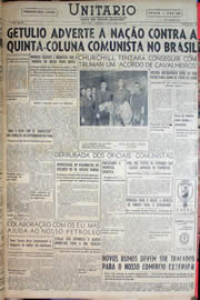 Página do jornal Unitário de janeiro de 1952
