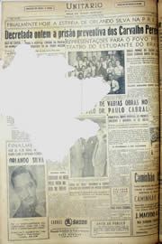 Página do jornal Unitário de janeiro de 1952