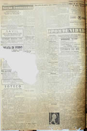 Página do jornal Unitário de fevereiro de 1952
