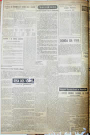 Página do jornal Unitário de fevereiro de 1952