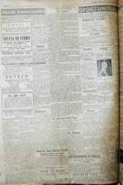 Página do jornal Unitário de fevereiro de 1952
