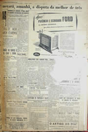 Página do jornal Unitário de fevereiro de 1952