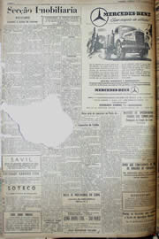 Página do jornal Unitário de fevereiro de 1952
