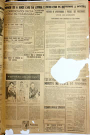 Página do jornal Unitário de fevereiro de 1952