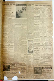 Página do jornal Unitário de fevereiro de 1952