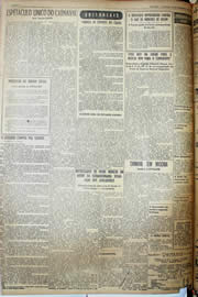 Página do jornal Unitário de fevereiro de 1952