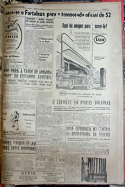 Página do jornal Unitário de fevereiro de 1952