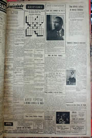 Página do jornal Unitário de março de 1952