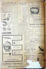 Página do jornal Unitário de março de 1952