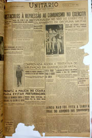 Página do jornal Unitário de março de 1952