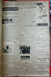 Página do jornal Unitário de março de 1952