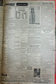 Página do jornal Unitário de março de 1952