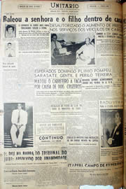 Página do jornal Unitário de março de 1952