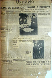 Página do jornal Unitário de abril de 1952
