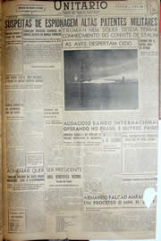 Página do jornal Unitário de abril de 1952