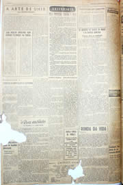 Página do jornal Unitário de abril de 1952