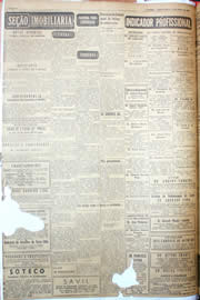 Página do jornal Unitário de abril de 1952