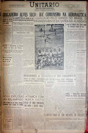 Página do jornal Unitário de abril de 1952