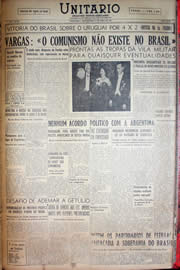 Página do jornal Unitário de abril de 1952