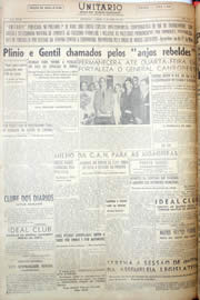 Página do jornal Unitário de abril de 1952