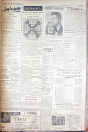 Página do jornal Unitário de abril de 1952