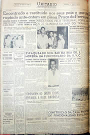 Página do jornal Unitário de abril de 1952