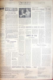 Página do jornal Unitário de abril de 1952