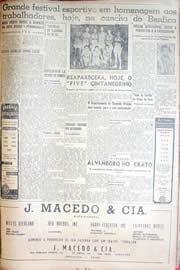 Página do jornal Unitário de maio de 1952