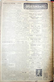 Página do jornal Unitário de maio de 1952