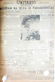 Página do jornal Unitário de maio de 1952