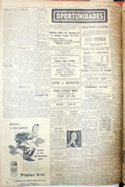 Página do jornal Unitário de maio de 1952
